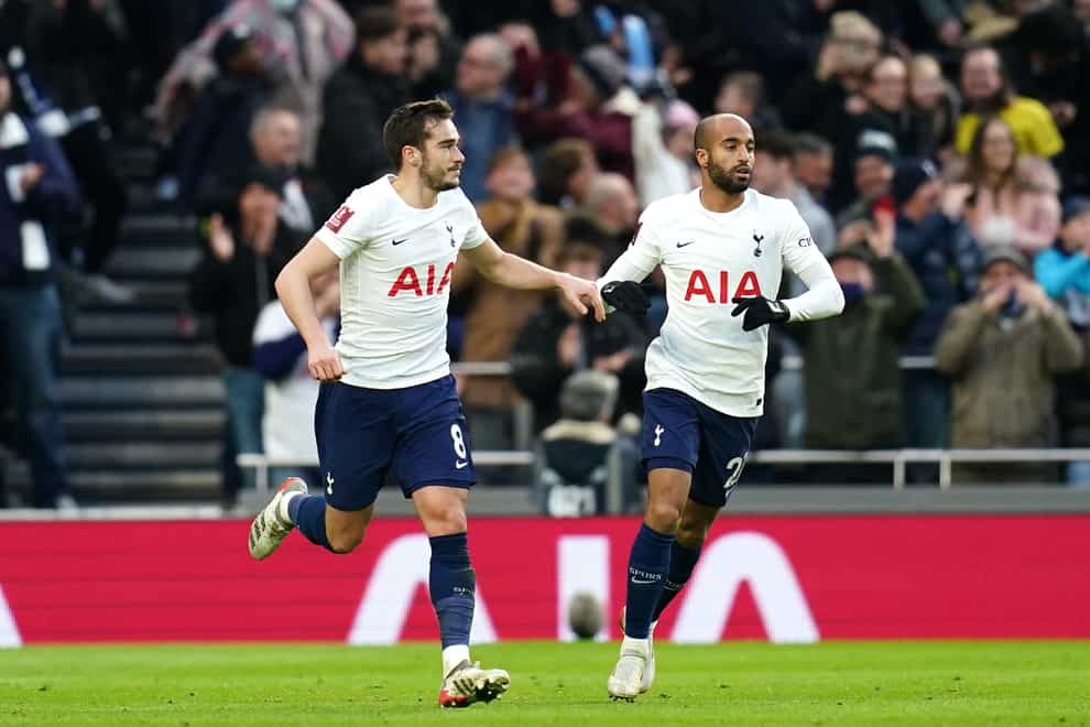 Harry Winks and Lucas Moura were both on target for Spurs (John Walton/PA)