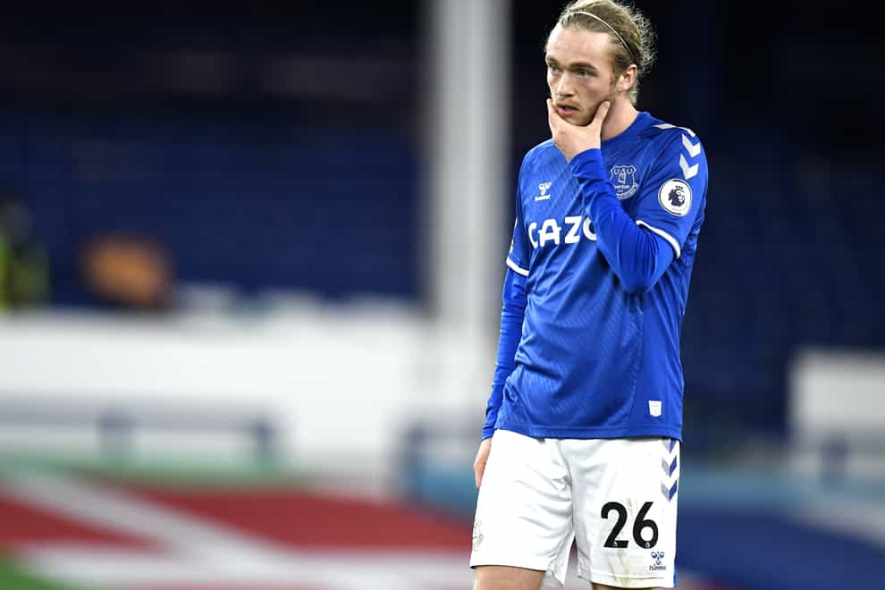 Everton midfielder Tom Davies is set for another spell of rehabilitation (Peter Powell/PA)