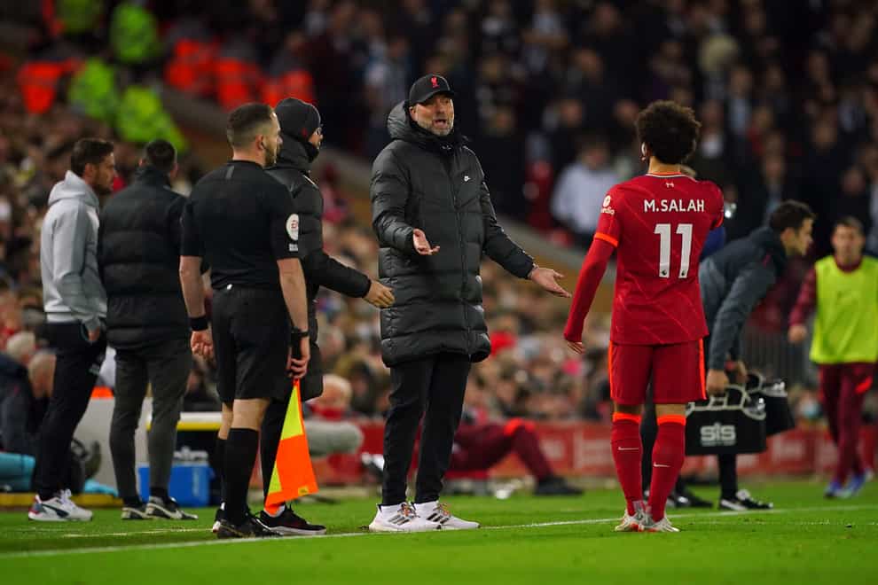 Liverpool manager Jurgen Klopp insists he remains positive over Mohamed Salah’s contract negotiations (Peter Byrne/PA)