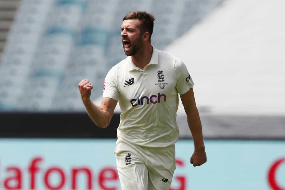 Mark Wood celebrates the wicket of Australia’s Marnus Labuschagne in the third Ashes Test (Jason O’Brien).