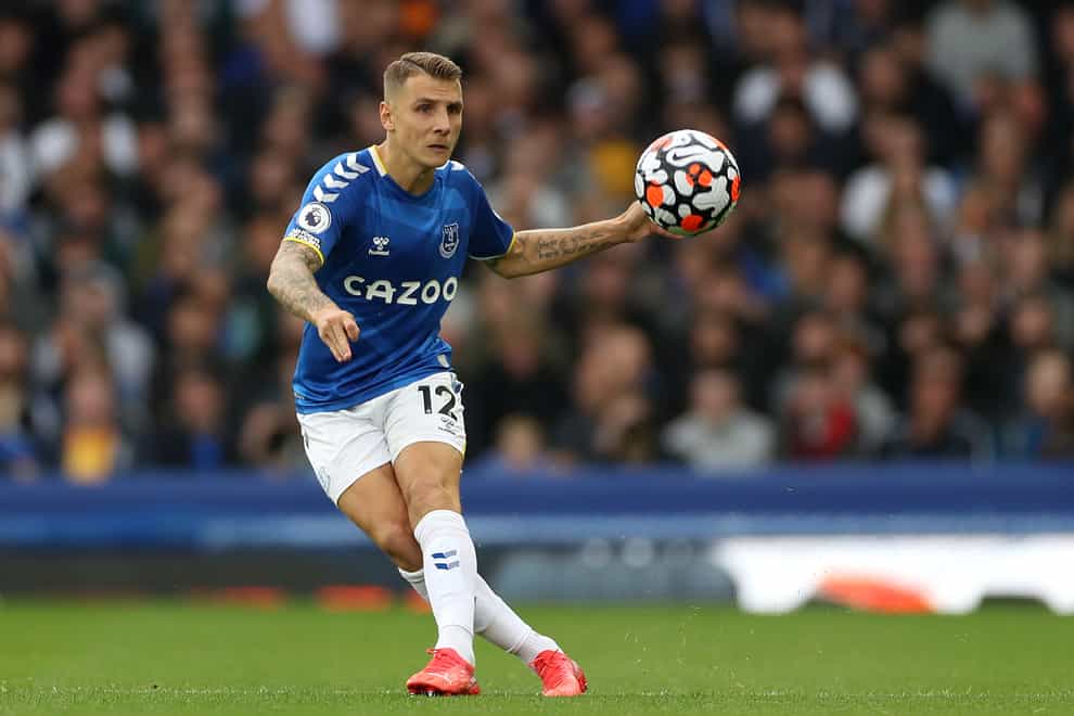 Lucas Digne has completed his move from Everton to Aston Villa (Bradley Collyer/PA)