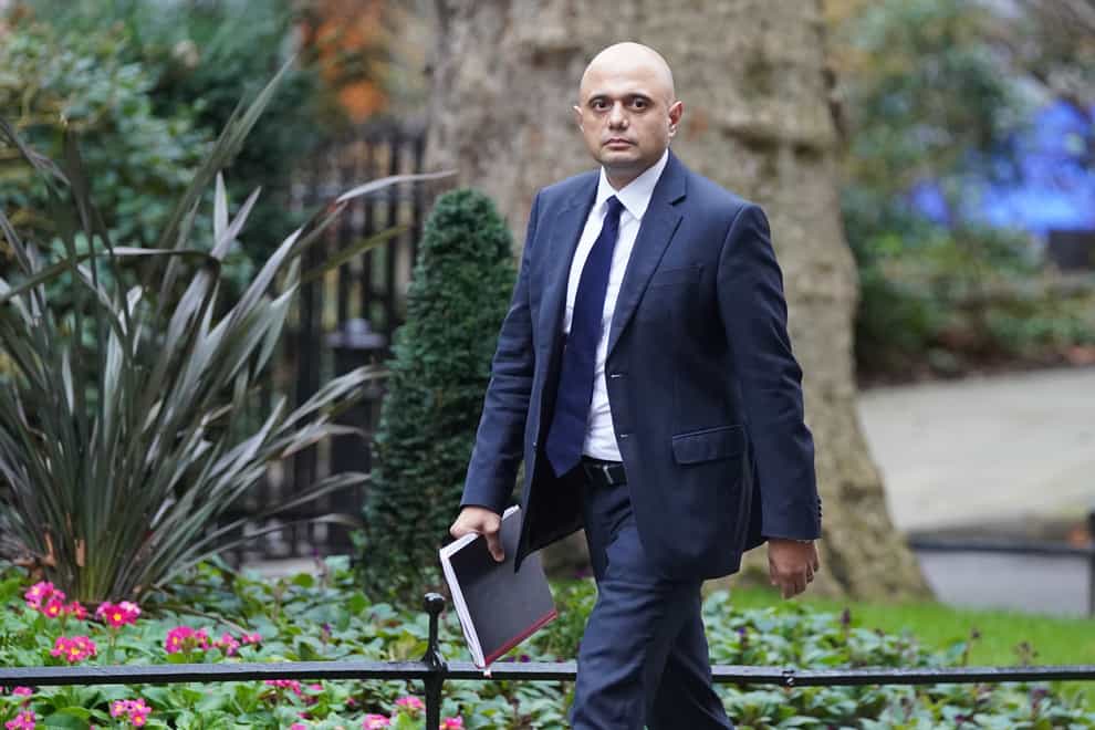 Sajid Javid said self-isolation will be cut for people testing positive for Covid (Stefan Rousseau/PA)