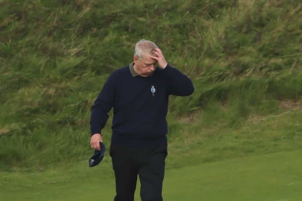 The Duke of York playing Royal Portrush in 2019 (Liam McBurney/PA)