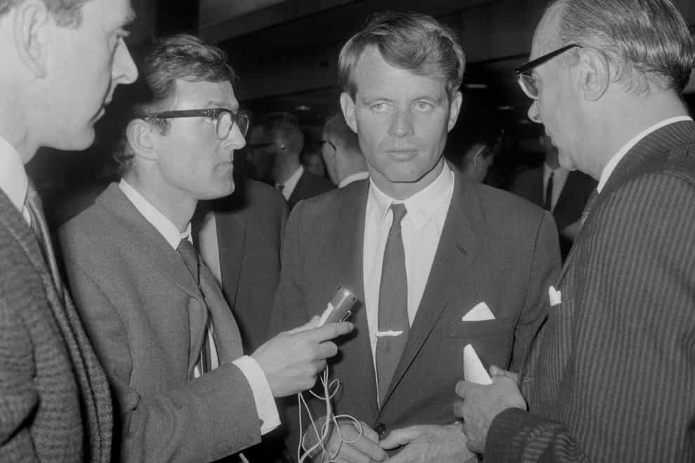 Senator Robert Kennedy at London Airport (PA)