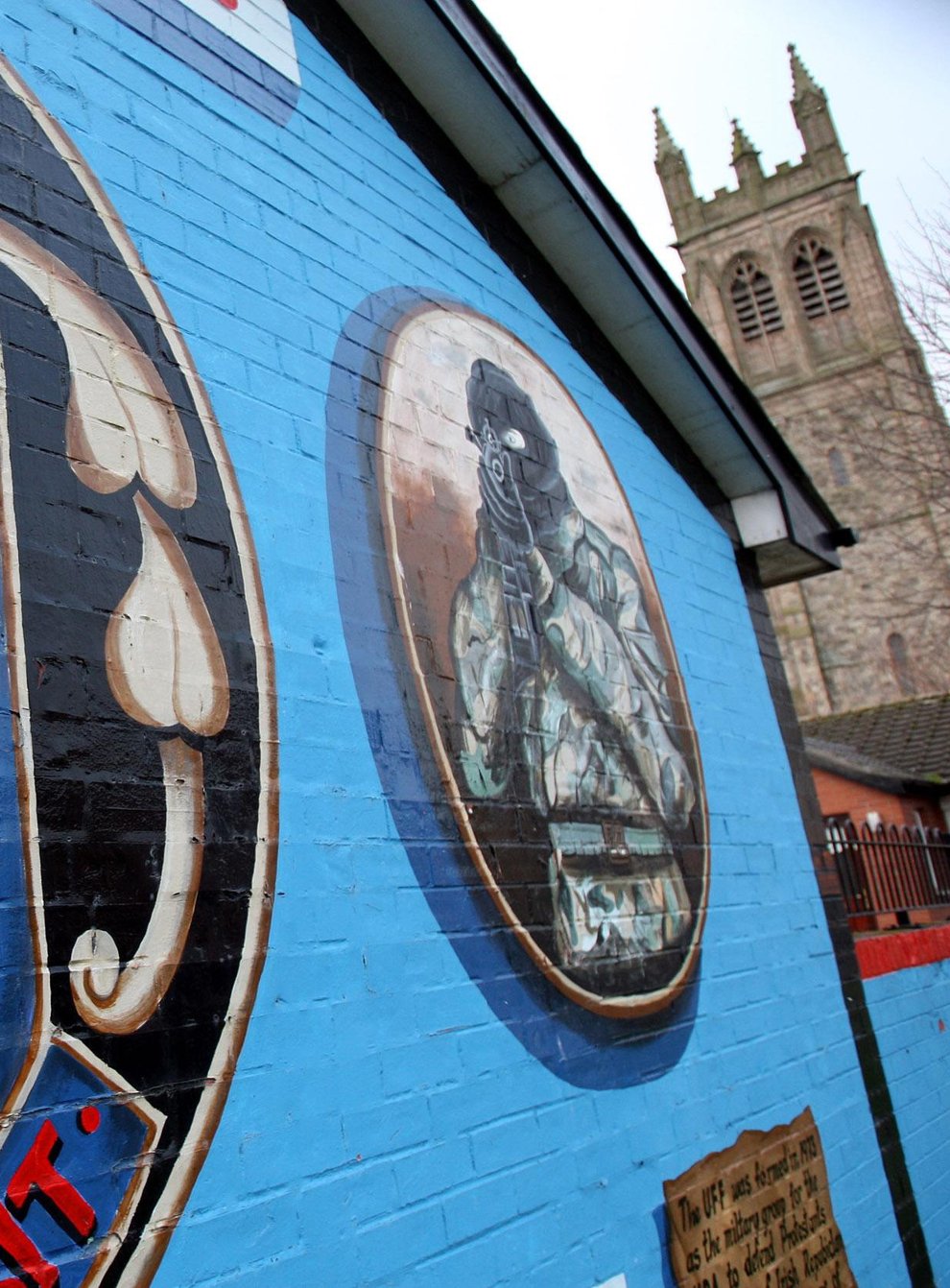 A UDA mural on the Newtownards road in Belfast (PA)