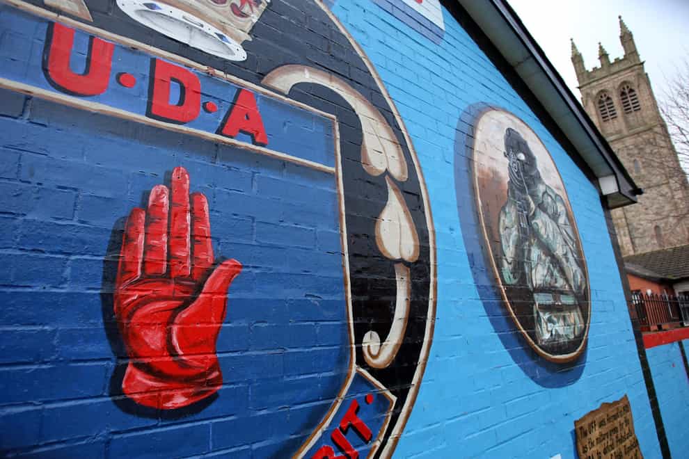 A UDA mural on the Newtownards road in Belfast (PA)