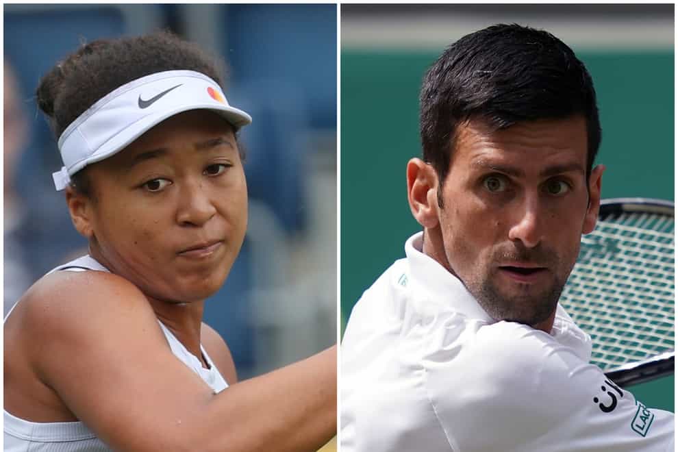Naomi Osaka and Novak Djokovic are the reigning Australian Open champions (David Davies/John Walton/PA)