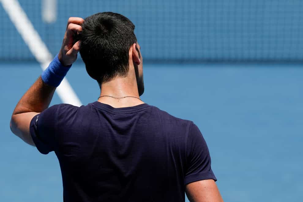 Defending men’s champion Serbia’s Novak Djokovic (Mark Baker/AP)