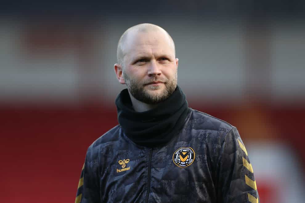 Newport manager James Rowberry will miss the home game with Harrogate after testing positive for coronavirus (Bradley Collyer/PA)