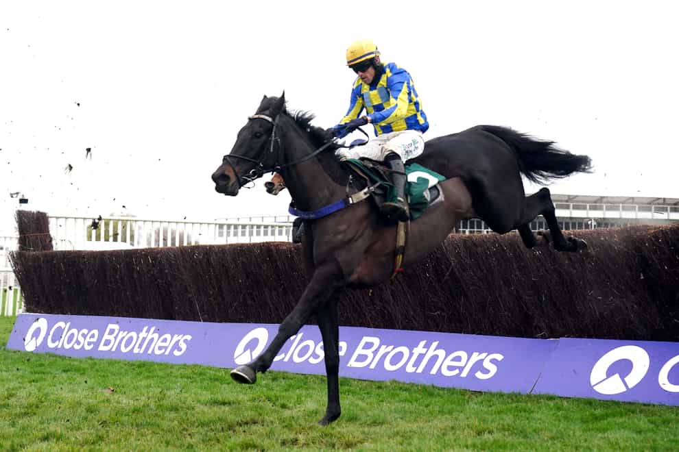 Cheddleton ridden by Sean Quinlan before finishing second in the Simon Claisse Handicap Chase during day two of The International meeting at Cheltenham Racecourse (David Davies/PA)