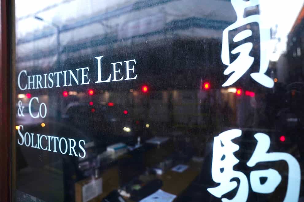 The offices of Christine Lee and Co on Wardour Street, central London (Victoria Jones/PA)