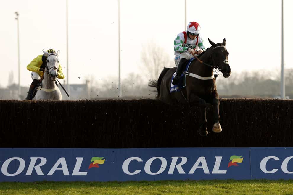 Mister Fisher ridden by James Bowen goes on to win the Coral Silviniaco Conti Chase (Grade 2) (GBB Race) at Kempton Park Racecourse, Surrey. Picture date: Saturday January 15, 2022.