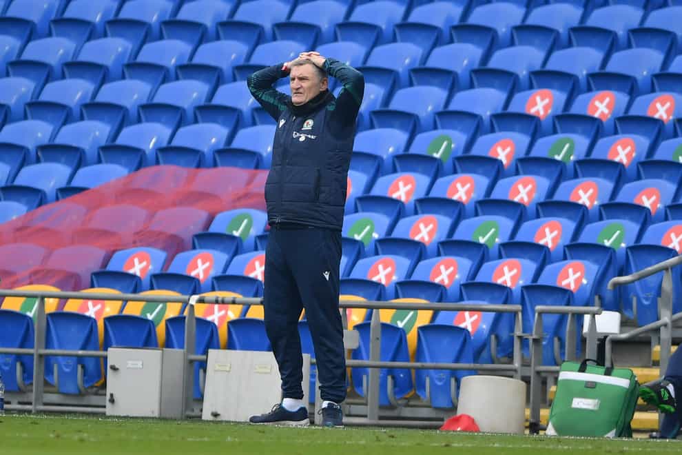 Blackburn boss Tony Mowbray is not getting carried away despite a 1-0 win at Cardiff leaving his side unbeaten in 10 Championship matches (Simon Galloway/PA Images).