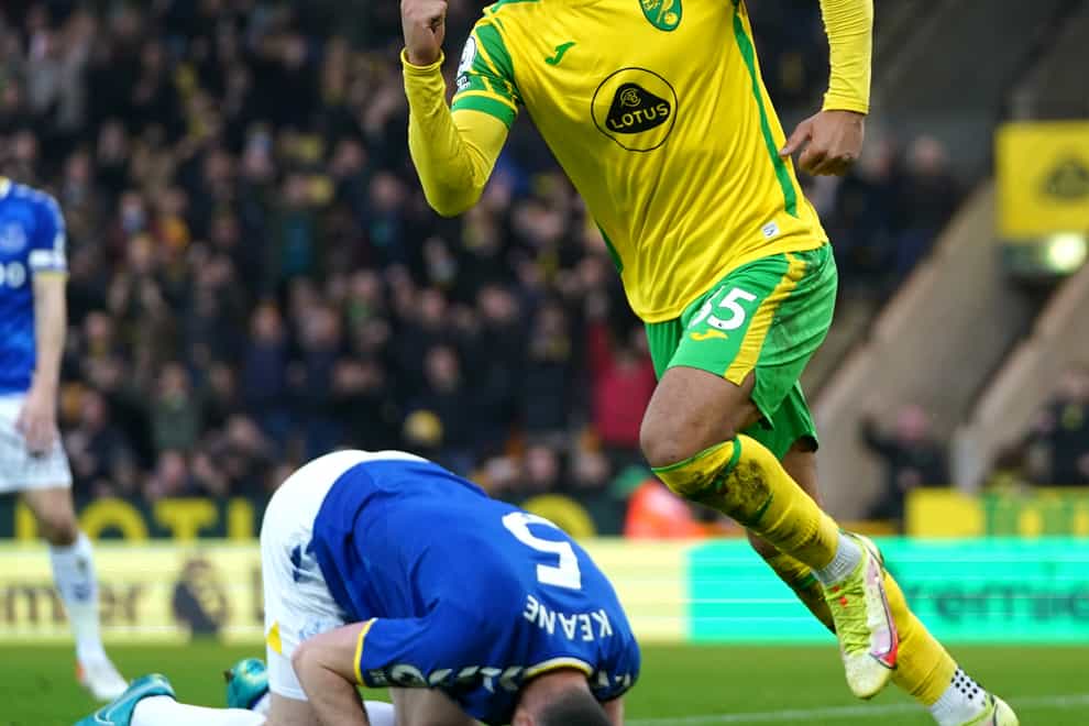 Norwich secured their first league victory since November with a 2-1 win over Everton (Joe Giddens/PA)