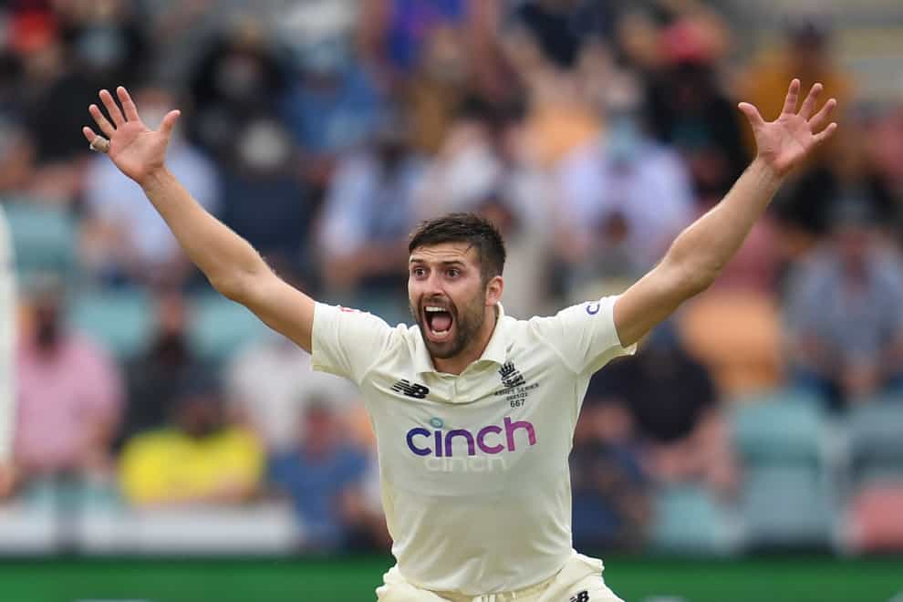 Mark Wood bowled up a storm to drag England back into the final Ashes Test, with Australia held to 141 for eight in their second innings at Hobart (Darren England/AAP)