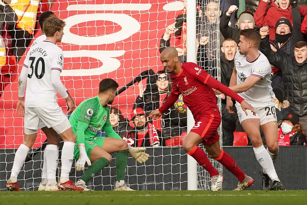 Fabinho netted Liverpool’s opener (Peter Byrne/PA)