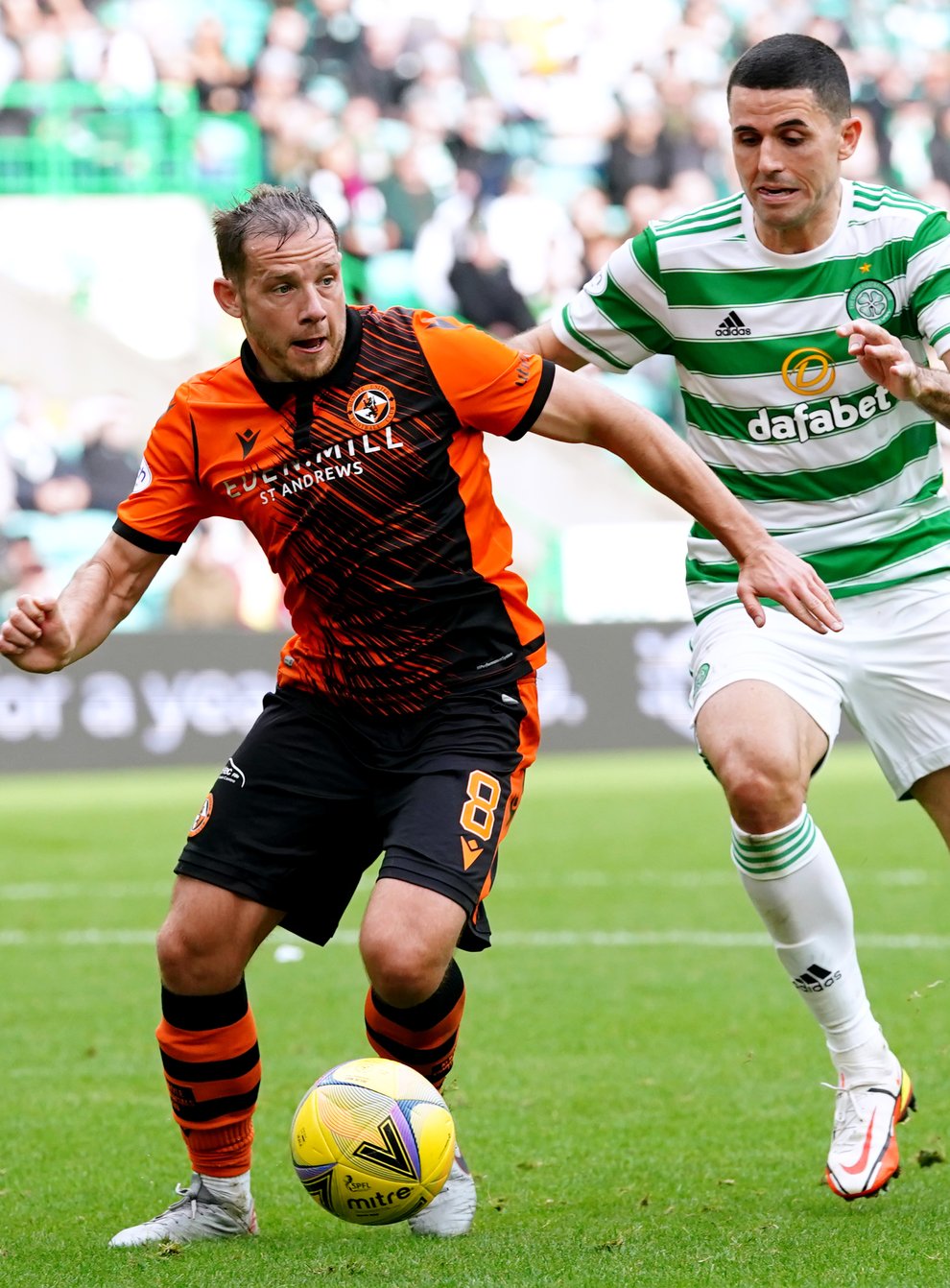 Dundee United’s Peter Pawlett (left) looking to go again after winter break (Jane Barlow/PA)