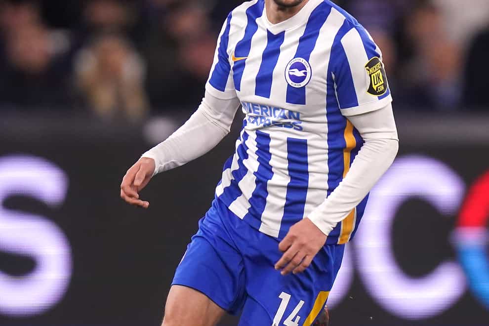 Brighton midfielder Adam Lallana is expected to miss the visit of Chelsea (Adam Davy/PA)