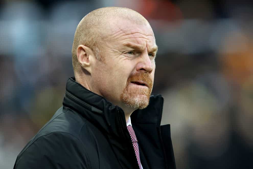 Burnley manager Sean Dyche revealed only 10 first-team players took part in training on Monday (Richard Sellers/PA)