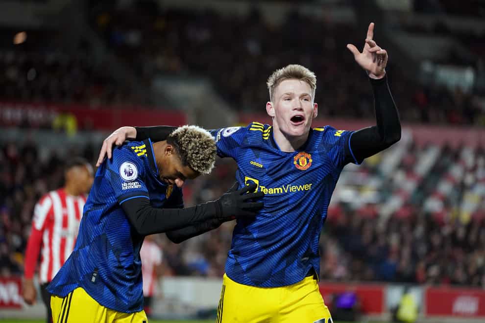 Scott McTominay, right, suffered a back injury (Mike Egerton/PA)