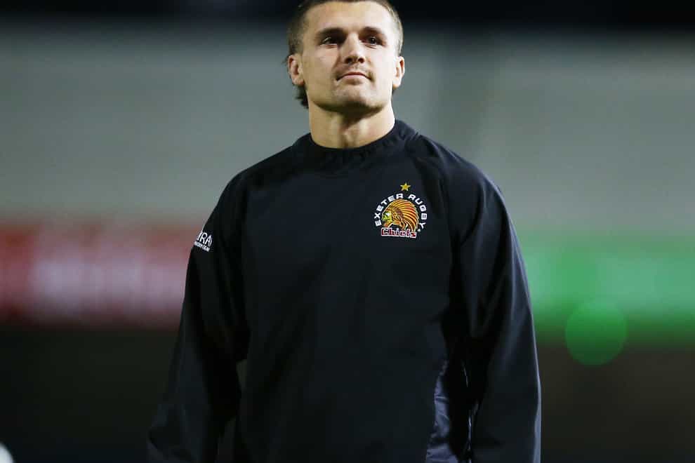 Henry Slade is available for Exeter’s Champions Cup clash on Sunday despite previously stating he would not be getting the Covid vaccine (Steve Haag/PA)