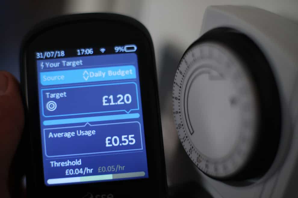 A handheld smart meter in a London home (Yui Mok/PA)