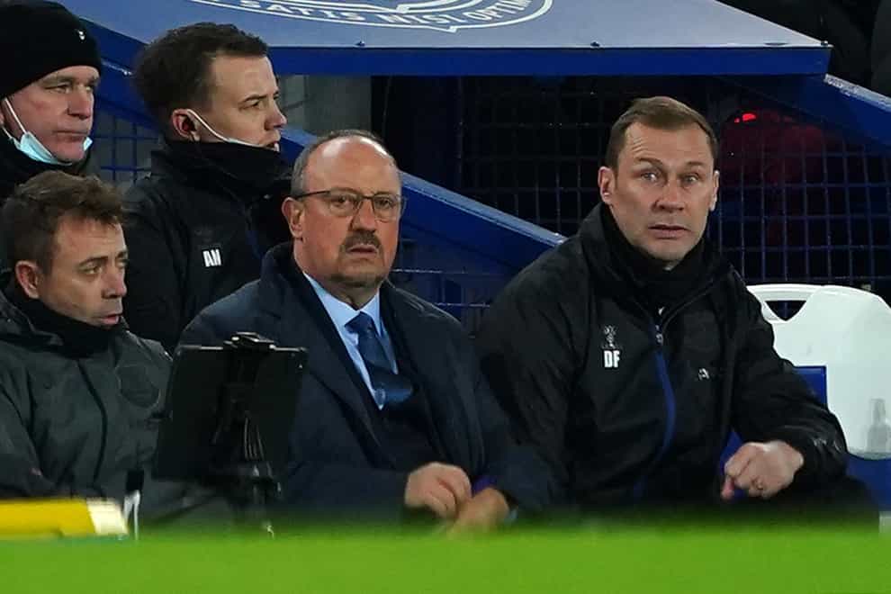 Caretaker manager Duncan Ferguson (right) has told Everton’s players a few “home truths” following the sacking of Rafael Benitez (Peter Byrne/PA)
