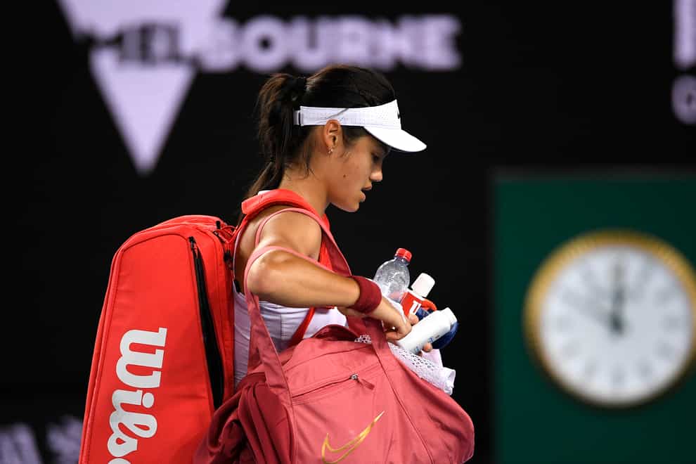 Emma Raducanu bade farewell to the Australian Open (Andy Brownbill/AP)