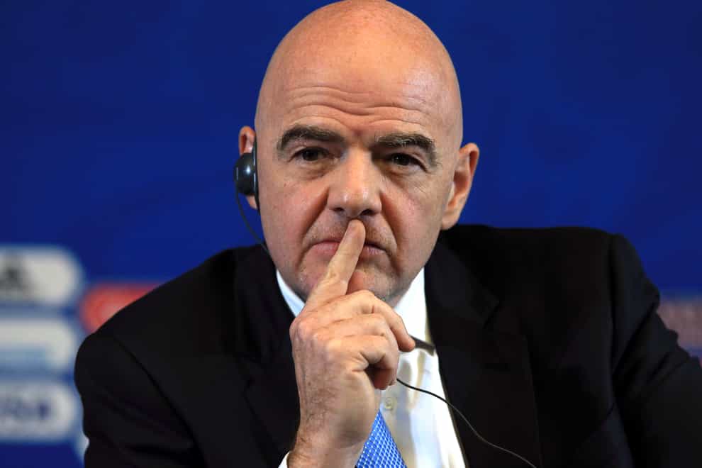 FIFA president Gianni Infantino has been in Manchester to discuss player welfare concerns over international football (Nick Potts/PA)