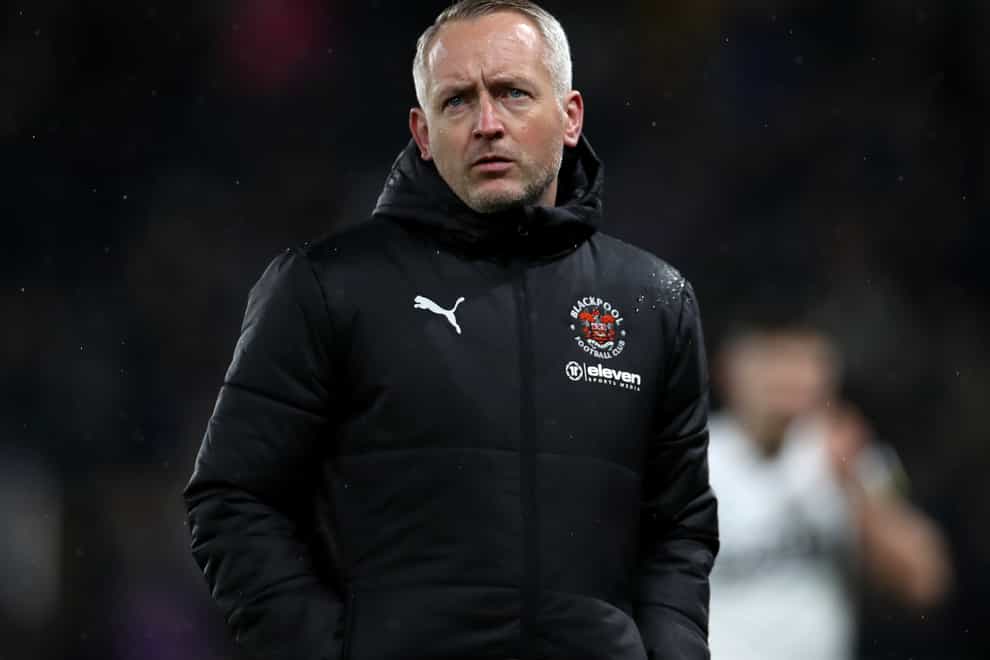 Blackpool boss Neil Critchley has reported no new injuries (Bradley Collyer/PA)