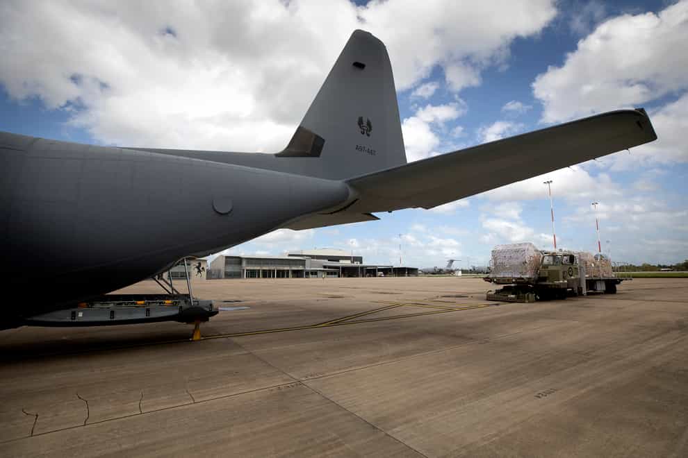 The Australian military is taking aid to Tonga (LACW Kate Czerny/Australian Defence Forces/AP)