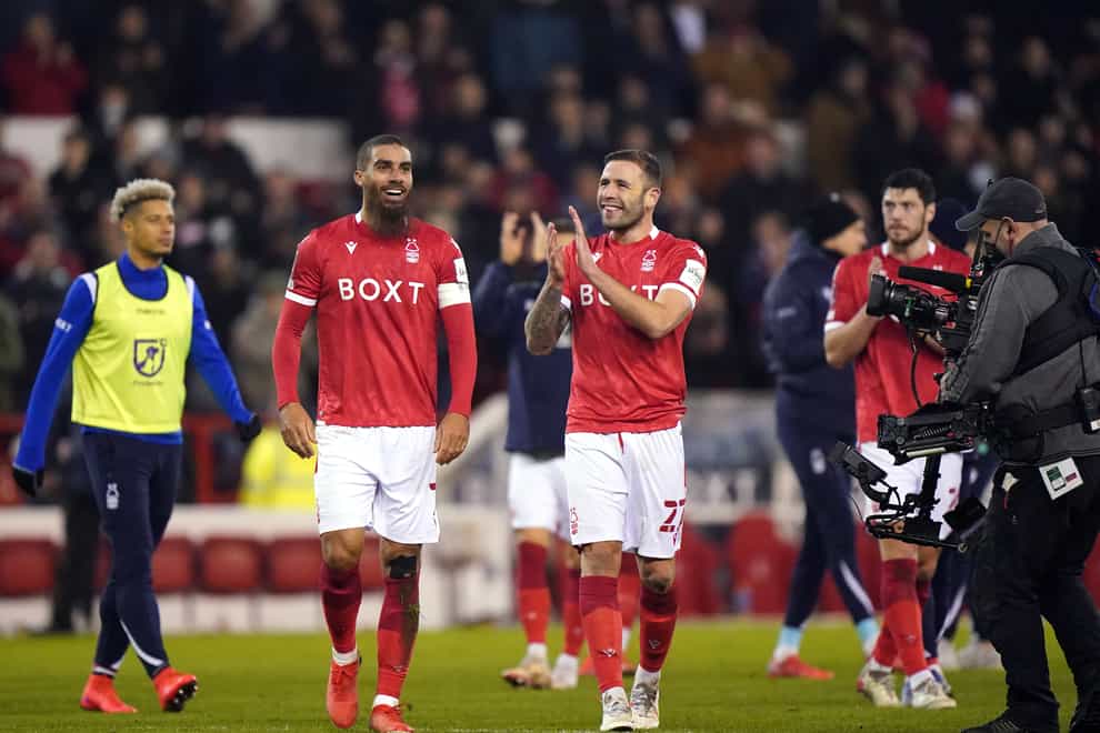 Lewis Grabban was on target with Nottingham Forest’s opening goal (Tim Goode/PA)