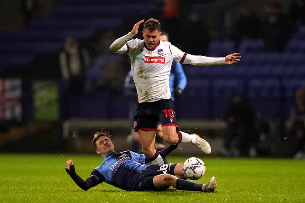 Dion Charles (top) fired Bolton to victory (Martin Rickett/PA)