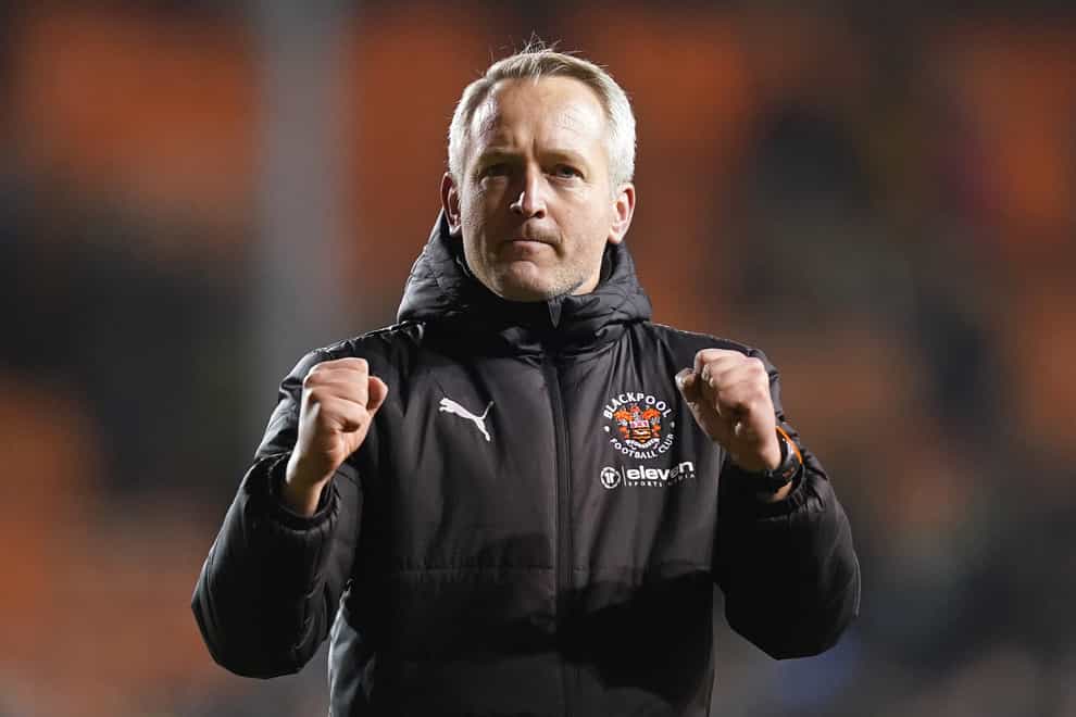 Neil Critchley was impressed with Blackpool’s energy levels (Martin Rickett/PA)
