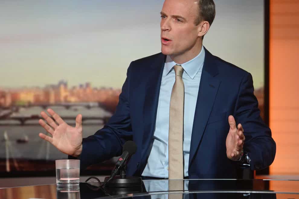 Dominic Raab appeared on the BBC1 current affairs programme Sunday Morning (Jeff Overs/BBC/PA)