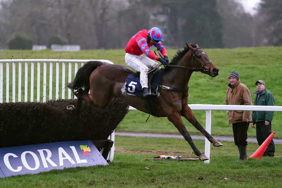 Pats Fancy and Ben Jones coming home to win the Coral “Fail To Finish” Free Bets Novices’ Limited Handicap Chase during Coral Welsh Grand National Day at Chepstow Racecourse (David Davies/PA)