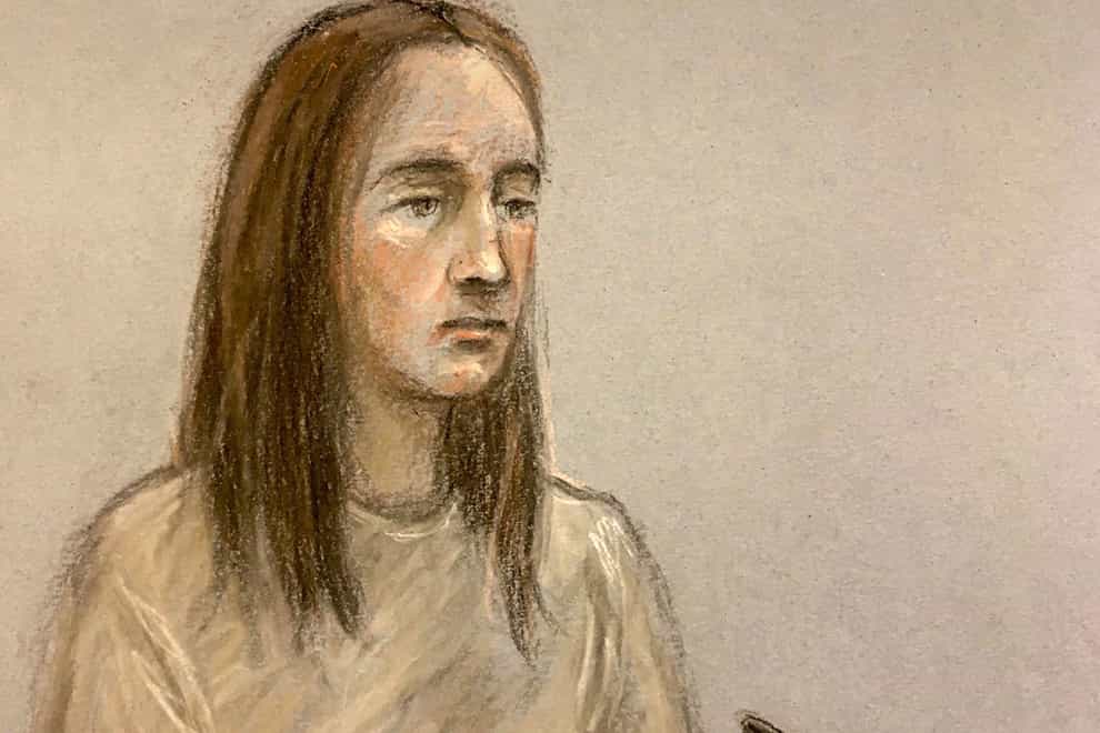 Court artist sketch by Elizabeth Cook of Lucy Letby (PA)