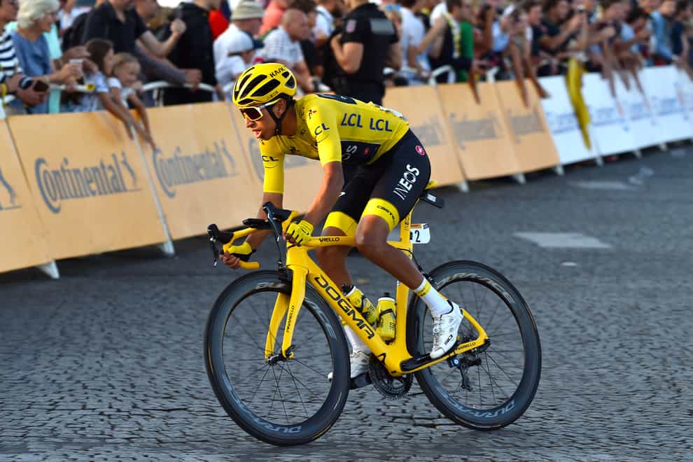 Egan Bernal was taken to hospital on Monday after suffering an accident while training (Pete Goding/PA)