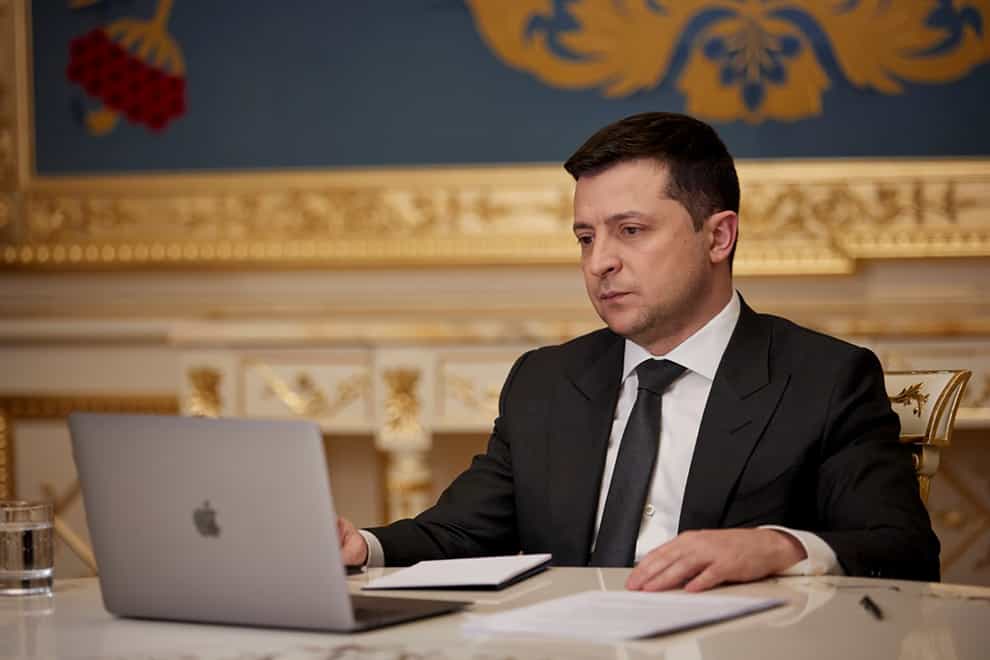 Volodymyr Zelenskyy (Ukrainian Presidential Press Office via AP)