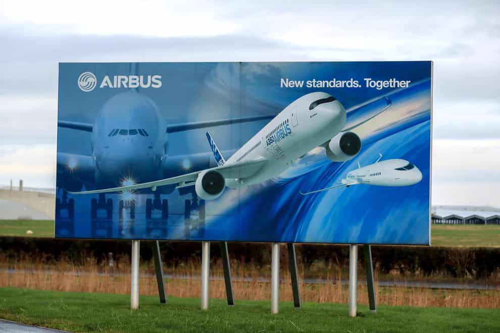 Airbus staff threaten strike action over pay (Peter Byrne/PA)
