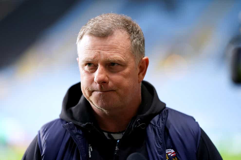 Mark Robins saw his Coventry side beat Stoke (Mike Egerton/PA).