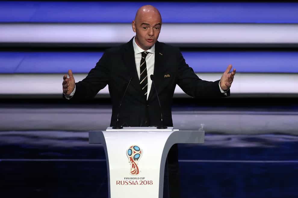 FIFA president Gianni Infantino made bizarre remarks about Africans risking death by migrating to Europe in a speech on Wednesday (Nick Potts/PA)