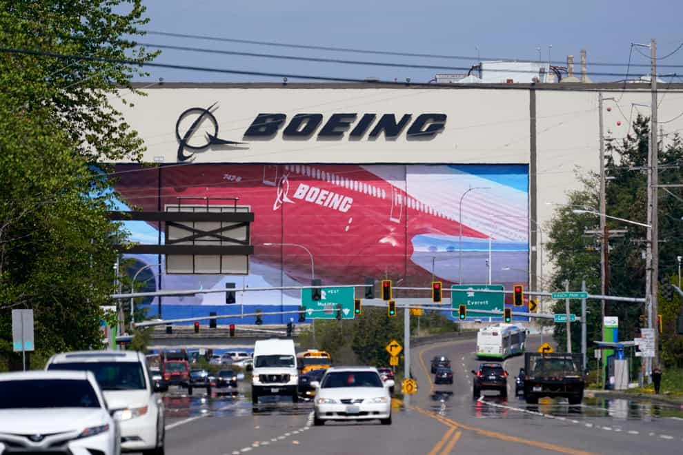 A Boeing production plant in the US (Elaine Thompson/AP)
