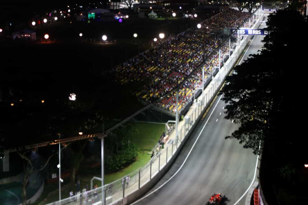 The Marina Bay Circuit in Singapore will be part of the racing calendar until 2028 (David Davies/PA)