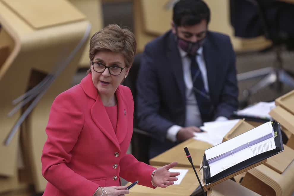 The First Minister was speaking ahead of First Minister’s Questions on Thursday (Fraser Bremner/Daily Mail/PA)