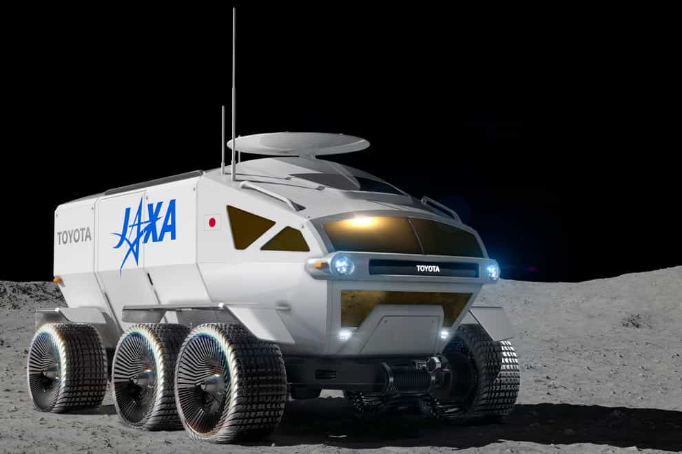 How the Lunar Cruiser will look on the moon (Toyota via AP)
