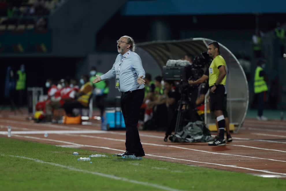 Gambia’s head coach Tom Saintfiet wants to continue their run at the Africa Cup of Nations (AP Photo/Sunday Alamba)