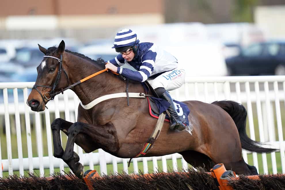 Skytastic puts in a superb jump to win the Rob Burrow Helping To Fight MND EBF ‘National Hunt’ Maiden Hurdle at Doncaster (Tim Goode/PA)