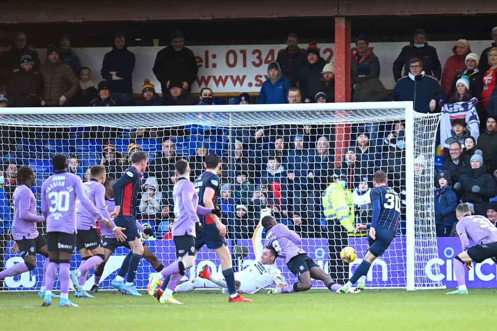 Ross County’s Matthew Wright nets a late equaliser (Malcolm Mackenzie/PA)