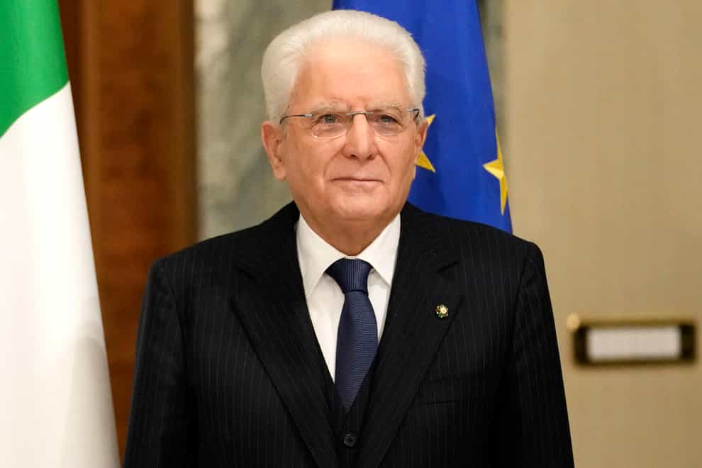 Italian president Sergio Mattarella (AP)